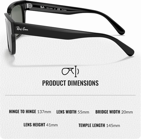 Ray-Ban RB2190 JEFFREY Square Shaped Sunglasses for Men & Women with Official RAYBAN Eyewear Kit in Saudi Arabia