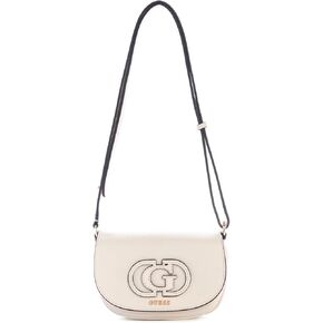 GUESS Calebra Mini Convertible Crossbody Flap, Off White in Saudi Arabia