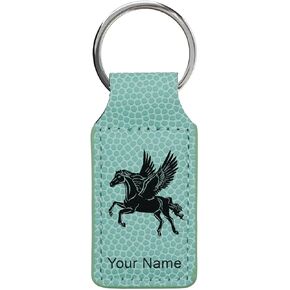 LaserGram Rectangle Keychain, Pegasus, Personalized Engraving Included in Saudi Arabia