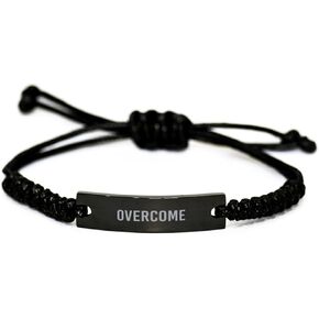 Overcome Bracelet Cancer Mantra Bracelets for Men Christmas Gift Birthday Gift for Him Cancer Awareness Month Women Her in Kuwait