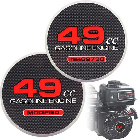 2pcs 49cc Modified Item 69730 Pull Starter Sticker Mini Bike Stickers for Predator 212 Engine Coleman CT200U BT200X KT196 Baja Monster Mega Moto MB200 Go Kart 196cc 224cc 200cc (49cc Modified+69730) in Kuwait