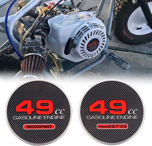 2pcs 49cc Modified Item 69730 Pull Starter Sticker Mini Bike Stickers for Predator 212 Engine Coleman CT200U BT200X KT196 Baja Monster Mega Moto MB200 Go Kart 196cc 224cc 200cc (49cc Modified+69730) in Kuwait