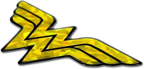 ملصق كهربائي مرخص رسميًا من DC Comics Wonder Woman Automotive أصفر عاكس على شكل قبة (3.8 بوصة × 1.8 بوصة) ملصق فينيل ثلاثي الأبعاد مناسب لجميع الأحوال الجوية للسيارة وزجاجة المياه والكمبيوتر المحمول والهاتف والمزيد | صنع في الولايات المتحدة الأمريكية in Saudi Arabia