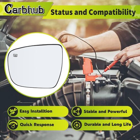 Carbhub Driver Side Mirror Glass 963664BA1A Compatible with Nissan Rogue Murano Pathfinder 2014-2020 Left Side Mirror Glass Replaces 963664BA1A NI1324120 in Saudi Arabia