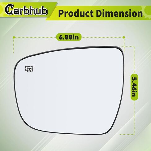 Carbhub Driver Side Mirror Glass 963664BA1A Compatible with Nissan Rogue Murano Pathfinder 2014-2020 Left Side Mirror Glass Replaces 963664BA1A NI1324120 in Saudi Arabia