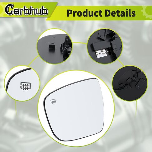 Carbhub Driver Side Mirror Glass 963664BA1A Compatible with Nissan Rogue Murano Pathfinder 2014-2020 Left Side Mirror Glass Replaces 963664BA1A NI1324120 in Saudi Arabia