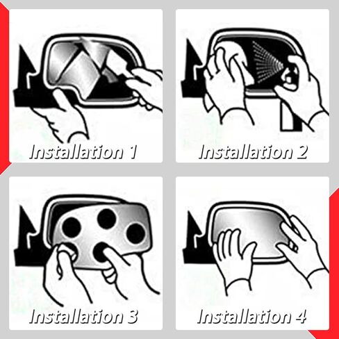 Passenger Right Side Heated Mirror Glass Compatible with 2014 2015 2016 2017 Honda Odyssey Heated Convex Towing Mirrors with Back Holder in Saudi Arabia