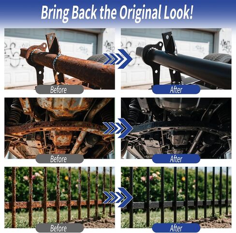 Rust Converter & Metal Primer -Removes Rust, Encapsulates & Protects, Works as Undercoating and Paint, Long-Lasting inhibitor for Cars, Trucks, Metal Surfaces(35 oz) in Kuwait