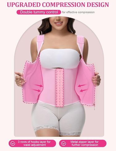 SHAPSHE Waist Trainer High Compression Cincher for Women Tummy Control Sport Workout Hourglass Body Shaper Vest with Straps in Kuwait