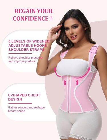 SHAPSHE Waist Trainer High Compression Cincher for Women Tummy Control Sport Workout Hourglass Body Shaper Vest with Straps in Kuwait