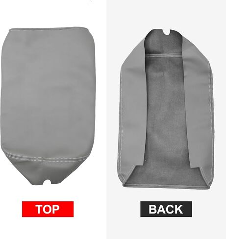 Vehicle Center Console Cover, Leather Armrest Cover Cushion, Armrest Cover Skin, Replacement for Dodge RAM 1500 2500 3500 2002 2003 2004 2005 2006 2007 2008 (Gray) in Saudi Arabia