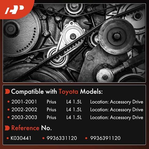 A-Premium Engine Serpentine Drive Belt Compatible with Toyota Prius 2001 2002 2003, L4 1.5L in Saudi Arabia