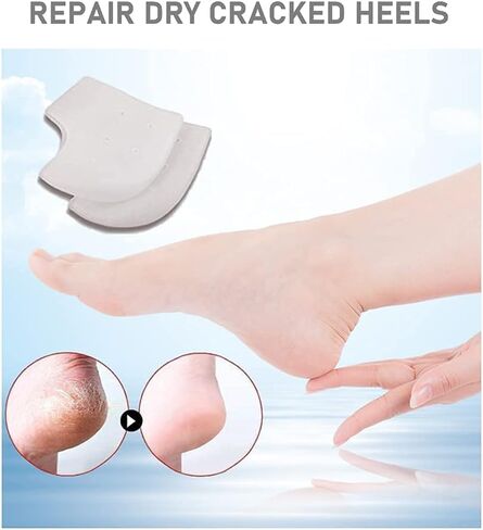 Silicone Heel Protectors, Gel Guard for Women and Men Moisturizing Relief Blister, Cracked Foot, Plantar Fasciitis, Soft Cushion Support Protective Insert Sleeve in Saudi Arabia