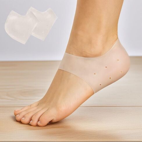 Silicone Heel Protectors, Gel Guard for Women and Men Moisturizing Relief Blister, Cracked Foot, Plantar Fasciitis, Soft Cushion Support Protective Insert Sleeve in Saudi Arabia