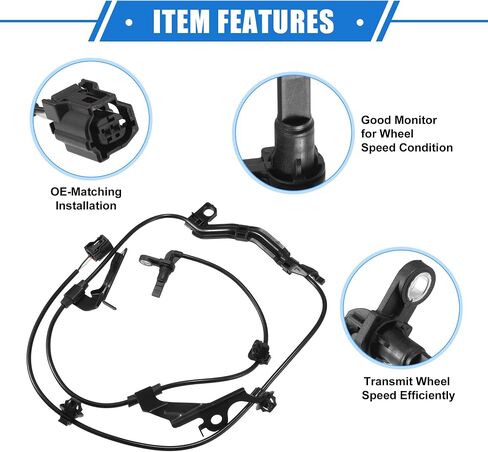 ABS Wheel Speed Sensor Compatible for Toyota Corolla 2019-2022, Custom Plastic Black Front Left Driver Side ABS Sensor No.8954312110/8954302160 in Saudi Arabia