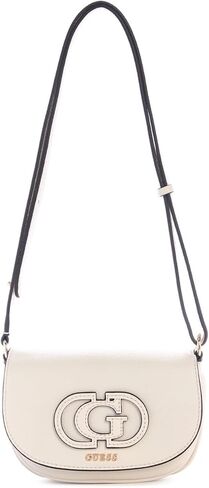 GUESS Calebra Mini Convertible Crossbody Flap, Off White in Saudi Arabia