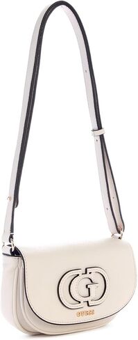 GUESS Calebra Mini Convertible Crossbody Flap, Off White in Saudi Arabia