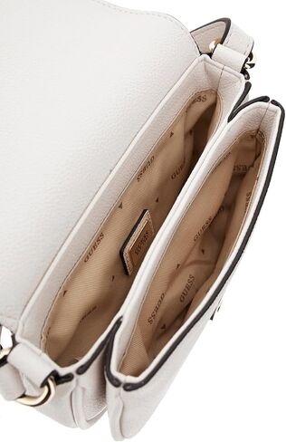 GUESS Calebra Mini Convertible Crossbody Flap, Off White in Saudi Arabia