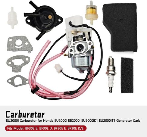 مكربن ​​EU2000I مناسب لهوندا EB2000I EB2000IT1 EU2000IK1 BF30E B/D/E Carb Kit استبدال لـ 16100-Z0D-D03 16100-Z0D-D01 يتضمن فلتر الهواء وحشية خط الوقود ومضخة الوقود in Saudi Arabia