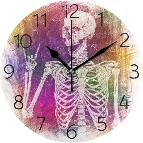 susiyo Red Apples Wall Clock Round Silent Non-Ticking [Battery Operated] Easy to Read Clocks for Home Kitchen Office Classroom Living Room Bedroom in Kuwait