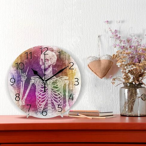 susiyo Red Apples Wall Clock Round Silent Non-Ticking [Battery Operated] Easy to Read Clocks for Home Kitchen Office Classroom Living Room Bedroom in Kuwait