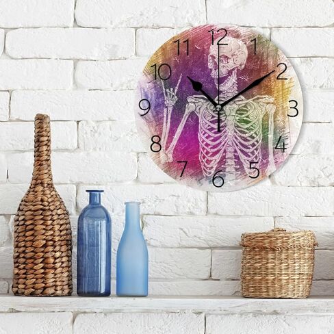 susiyo Red Apples Wall Clock Round Silent Non-Ticking [Battery Operated] Easy to Read Clocks for Home Kitchen Office Classroom Living Room Bedroom in Kuwait