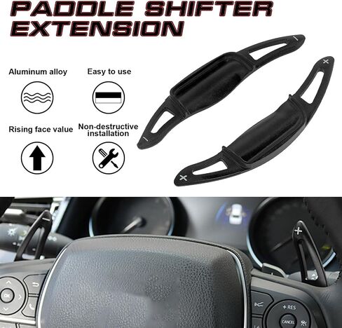x xotic tech Red Aluminum Paddle Shifter Extensions Interior Shift Cover Trim Compatible with Toyota Camry 2018-up, RAV4 2019-up, Avalon 2019-up, Corolla 2019-up (Not for GR) in Saudi Arabia