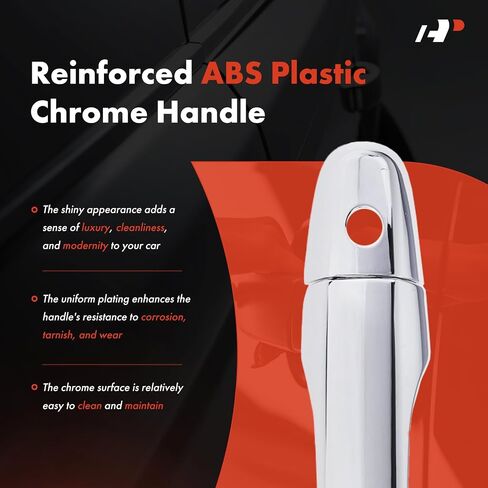 A-Premium Front Left Driver Side Exterior Door Handle with Keyhole Compatible with Honda CR-V CRV 2012-2016, Civic 2012-2015, Without Passive Entry, Chrome, Replace# 72141TR0A11CHR-FL, 72181TR0A11CHR in Saudi Arabia