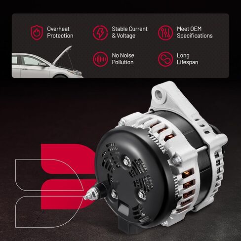 BDFHYK Alternator Compatible with Buick Regal 2015-2017 2.4L L4,Compatible with Chevrolet Equinox 2010-2017 2.4L L4,Compatible with GMC Terrain 2010-2017 2.4L L4 Replace 11459N,TG12C067,TG12C174 in Saudi Arabia