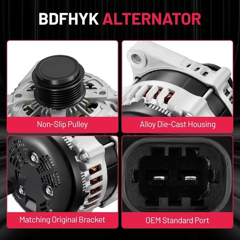 BDFHYK Alternator Compatible with Buick Regal 2015-2017 2.4L L4,Compatible with Chevrolet Equinox 2010-2017 2.4L L4,Compatible with GMC Terrain 2010-2017 2.4L L4 Replace 11459N,TG12C067,TG12C174 in Saudi Arabia