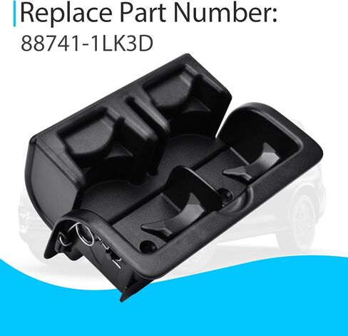 Rear Seat Console Cup Holder Assembly Compatible with Nissan Armada 2017-2019 Infiniti QX56 2012-2013 QX80 2014-2018 Replace 88741-1LK3D in Saudi Arabia