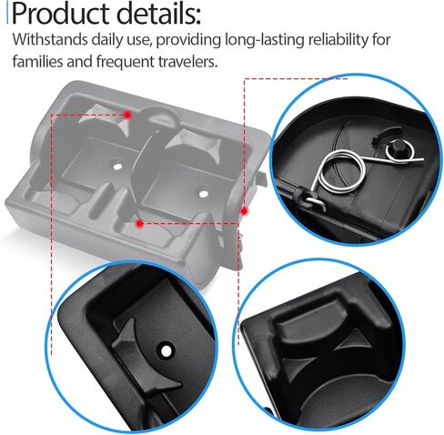 Rear Seat Console Cup Holder Assembly Compatible with Nissan Armada 2017-2019 Infiniti QX56 2012-2013 QX80 2014-2018 Replace 88741-1LK3D in Saudi Arabia