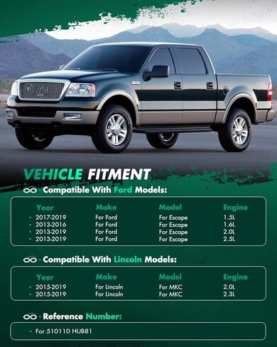 SCITOO Front Wheel Bearing Hub Assembly 510110 Compatible with for Ford for Lincol 1.5L 1.6L 2.0L 2.3L in Saudi Arabia