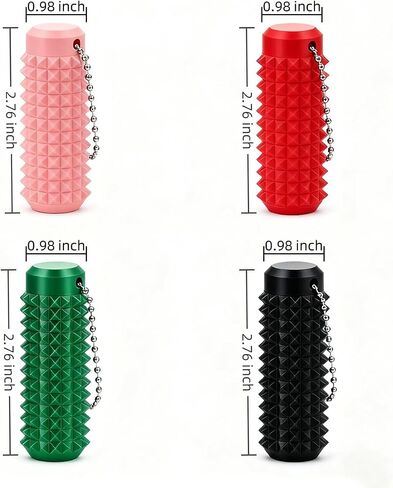 Spiky Textured Grip Keychain with Roller Design, Unique Metal Key Chain Accessory for Everyday Carry in Saudi Arabia