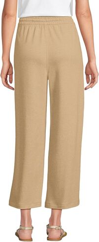 Lands' End Women's Sport Knit Pull On Drawstring Wide Leg Crop Pants in Saudi Arabia