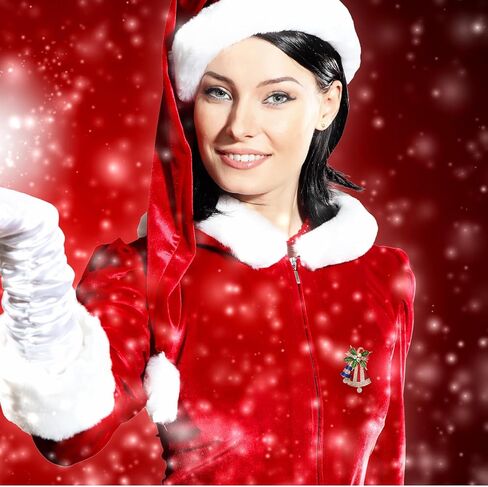 بروش عيد الميلاد للنساء كريستال سانتا قبعة عكاز بروش دبابيس حجر الراين عيد الميلاد جرس بروش عيد الميلاد السنة الجديدة ملابس تنكرية للحفلات مجوهرات in Kuwait