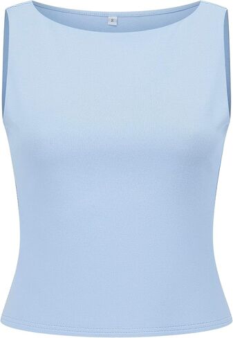 Women Off Shoulder Tops Sleeveless Shirts Going Out Crop Tank Top Tank top for Women Sleeveless Tops for Women in Saudi Arabia