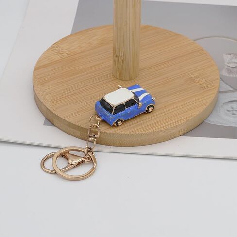 Mini Car Model Keychain Bag Charms Metal Cute Rhinestone 3D Car Accessories Key Chain Ring Gifts for Men Women in Kuwait