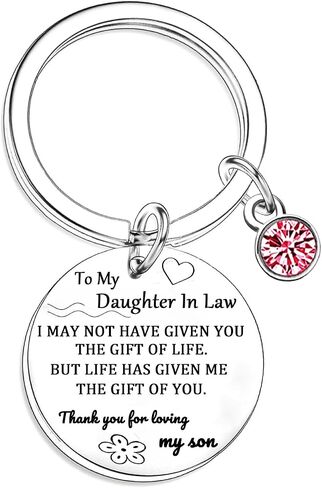 Unique Women Gifts for Birthday Sentimental Birthday Christmas Keychain Gift for Mom Daughters Daughter-in-law in Saudi Arabia