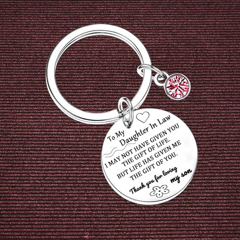 Unique Women Gifts for Birthday Sentimental Birthday Christmas Keychain Gift for Mom Daughters Daughter-in-law in Saudi Arabia