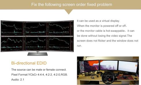 Emulatore EDID HDMI Pass-Through per l'uso con Splitter Video, interruttori ed estensori (fit-Headless) 1920 * 1080@60hz-4pack in Saudi Arabia