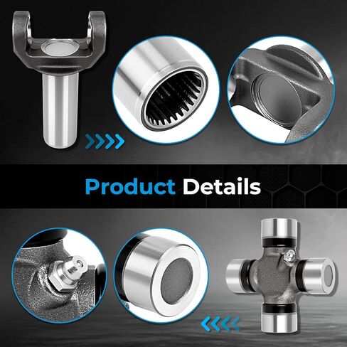 2-3-6081X Transmission Slip Yoke with 5-153X U-Joint Kit Compatible with G M TH350, 700R4, 4L60, Sagi naw, Mun cie, Bor g War ner T-Ser ies & Je ep 4WD, RWD Models Replaces 5-153X, 236081X in Saudi Arabia