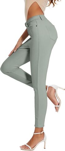 Women's Casual Jeans Pencil Leg Pants High Stretch Mid Rise Jeans in Saudi Arabia