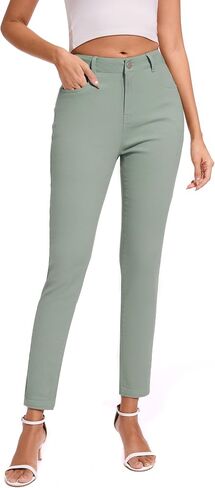 Women's Casual Jeans Pencil Leg Pants High Stretch Mid Rise Jeans in Saudi Arabia