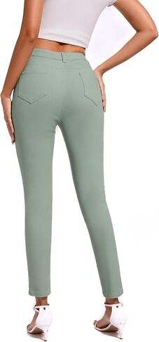 Women's Casual Jeans Pencil Leg Pants High Stretch Mid Rise Jeans in Saudi Arabia