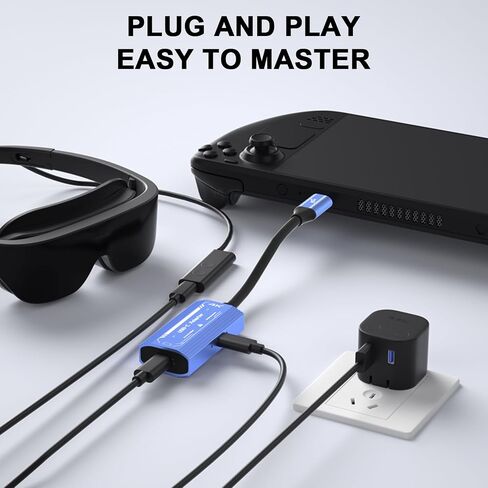 hdmi to USB c Cable Adapter with PD100W,4K60Hz USB-C Thunderbolt 3 Adapter for New MacBook Pro,Mac,Surface,Xreal Air,Rokid,VITURE,RayNeo AR/VR Smart Glasses Adapter in Saudi Arabia