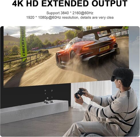hdmi to USB c Cable Adapter with PD100W,4K60Hz USB-C Thunderbolt 3 Adapter for New MacBook Pro,Mac,Surface,Xreal Air,Rokid,VITURE,RayNeo AR/VR Smart Glasses Adapter in Saudi Arabia