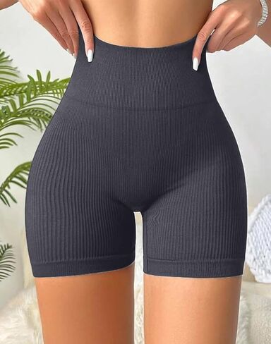 Women’s High Waist Workout Shorts Tummy Control Butt Lifting Gym Shorts Seamless Compression Yoga Biker Short in Saudi Arabia