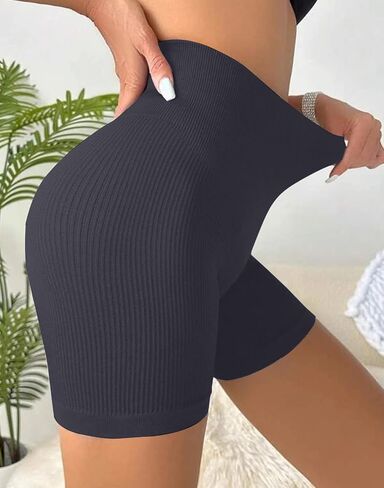 Women’s High Waist Workout Shorts Tummy Control Butt Lifting Gym Shorts Seamless Compression Yoga Biker Short in Saudi Arabia