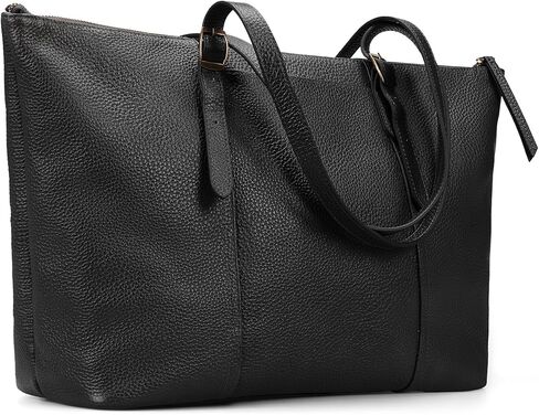 Genuine Leather Tote Bag for Women Large Work Tote Purse with Adjustable Strap Top-Handle Handbags with Zipper in Kuwait